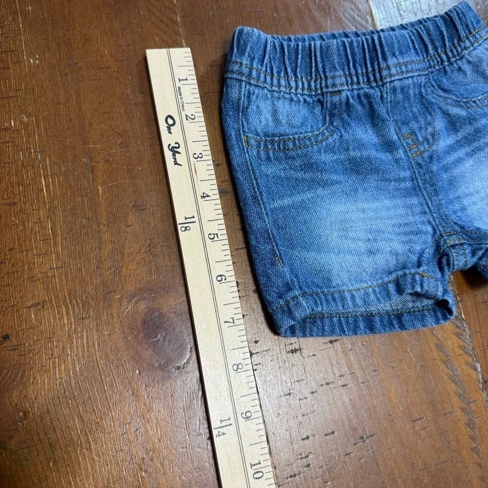 Wrangler denim shorts baby size 3 months preowned